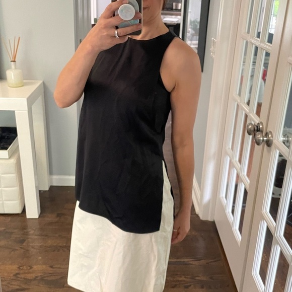 Helmut Lang 100% Silk Overlay Top - Picture 1 of 12